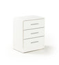 Mesita 3 cajones blanca